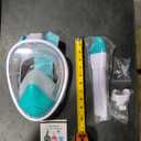 QingSong Full Face Snorkel Mask for Kids, Snorkeling Gear with Camera Mount, 180 Degree Panoramic View Snorkel Set Anti-Fog Anti-Leak, 10"L