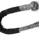 Synthetic Soft Shackle 1 X 47 (121250 lbs Breaking Strength) Extra Large Long UHMWPE Rope Shackle for Heavy Duty Truck Off-Road Recovery (Gray, 1-Pack)