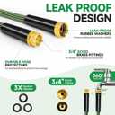 Garden Hose 75FT Non-Expandable Water Hose Flexible Kink-Free Lightweight Leak-Proof Sturdy Outdoor Hose Water Pipe for Garden Yard Lawn Camper 3/4 Inch Solid Brass Fittings