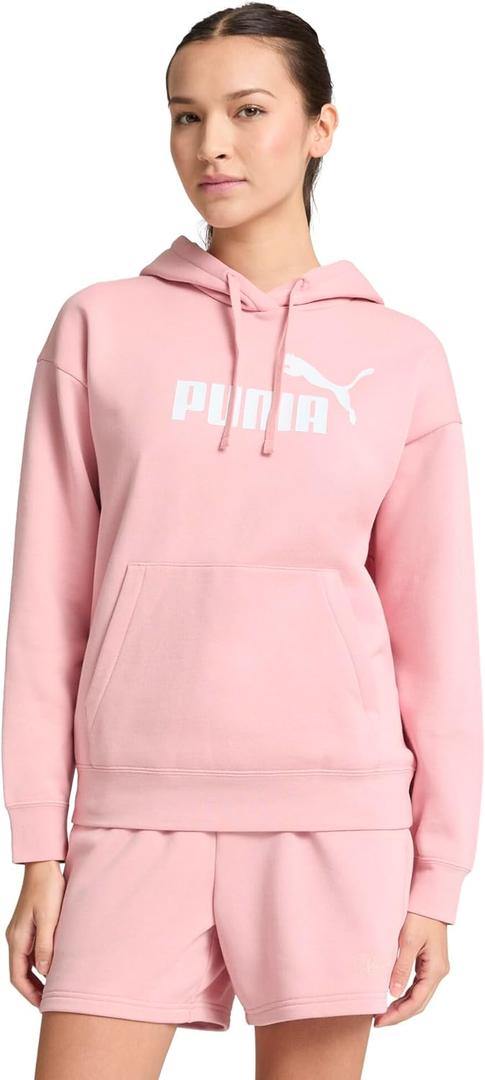 PUMA Womens Essentials Logo Hoodie Casual Outerwear Casual Hoodie - Grey (XX-Large, Bridal Rose)