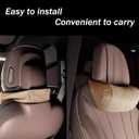 1P Car Neck Pillow for headrests,Support Drive Seats Head Cushion Pillows,Skin-Friendly Suede Fabric,Plant-Based Polyester,11.8x6inch Drive Vehicle Cushion Seats(Black Color)