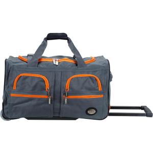 Rockland Rolling Duffel Bag, Black, 22"