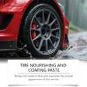 Tire Coating Paste, Tyre Nourish Cream, Powerful Wheel Cleaning Refurbish Wax Car Tire Retreading Wax Long-lasting Protection Against Dirt, Aging, and Dust Polishing Wheel Retreading Waxs.