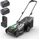 18" Electric Lawn Mower, 40V Self-Propelled Cordless Lawn Mower with 2x5.0Ah Batteries & Charger, Brushless Motor, 2-in-1 Mulching & Bagging, 6-Position Height Adjustment, for Small to Medium Yards