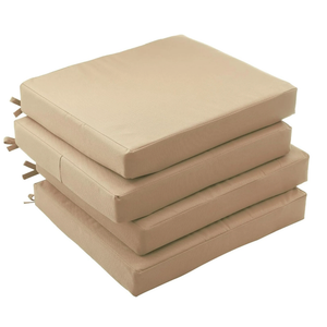 Outdoor Chair Cushions Set of 4: Patio Furniture Cushions - Outdoor Lounge Cushion, Light Brown, 21 length inches x 23 width inches