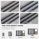 Joydeco Blackout Curtains 108 Inches Long 2 Panels Burg, Room Darkening Curtains for Bedroom, 100% Black Out Textured Thermal Drapes Privacy Protection 2 Panels Set(W52 x L108 Inch, Greyish White)