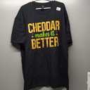 Cheddar Makes It Better Cheese Lover Cheesemaker T-Shirt (Small, Black)