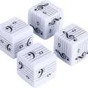 Fun Five-Line Staff Music Note Dice, Large 25mm Music Theory Dice, Includes Two High-Pitched Symbols and Two Low-Pitched Symbols Dice