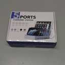 MSTJRY Charging Station for Multiple Devices : 5 Port Multi USB-A Charger Stations Multi-Device Organizer Charging Dock Designed for iPhone iPad Cell Phone Tablets (7 Short Cables Included), Black