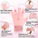 2pcs Finger Arthritis Compression Hand Ice Pack Gloves for Pain Relief, Adjustable Pink Wrist Ice Pack for Hot & Cold Therapies, Reusable Finger Ice Gloves Sleeve for Tendinitis, Carpal Tunnel