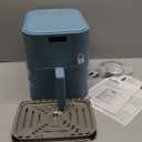 bella 6 Qt Slim Air Fryer, Fits-anywhere Kitchenware, EverGood Ceramic Nonstick Coating, Adjustable Temperature, 6 Preset Cooking Options, 60 Min Auto Shutoff w Audible Tone, 5lb Capacity, Surf