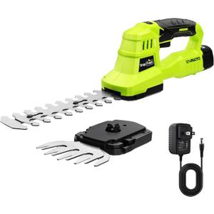 SnapFresh 12V Cordless Grass Shears & Hedge Trimmer, 2 in 1 Handheld Bush Trimmer & Grass Cutter with 2.0Ah Battery & Charger Included, Lightweight Electric Shrubbery Trimmer for Garden & Lawn