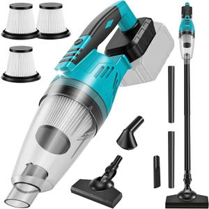 Cordless Vacuum Compatible with Makita 18V Battery (Tool Only), 36 CFM Portable Handheld Vacuum Cleaner for Home, Car, Pet Hair, with 4-in-1 Nozzles & 3 HEPA Filter, No Battery