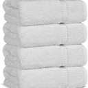Chakir Turkish Linens 100% Cotton Premium Turkish Towels for Bathroom | 16'' x 30'' (4-Piece Hand Towel, White)