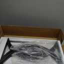 C Shaped End Table, Bed Side Table, 3-Tier Side Table with Metal Frame, Wood End Table with Storage for Living Room, Couch, Sofa, Bedroom, Easy Assembly, 23.6" D*11.8" W*23.6" H, Rustic Brown