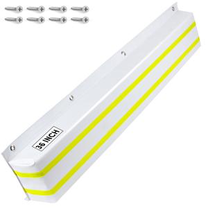 DEDU Dock Bumpers 36 Inch 1 Pack, Boat Dock Bumpers with Upgrade Reflective Strip and Stainless Steel Screws, Dock Fenders Bumper Guards Piling Bumper Marine Grade for Vertical and Horizontal (White)