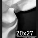 Picrit 20x27 Puzzle Frame, Black Engineered Wood Picture Frame for Horizontal or Vertical Wall Mounting and Displaying Posters and Artwork Photos, 1 Pack