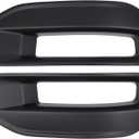 MOTOKU Front Driver and Passenger Side LED Fog Light Cover Bezel for Ram 1500 2019-2024