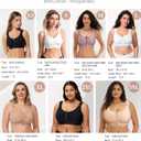 BRABIC Zip Front Closure Everyday Bra for Women Post Surgery Compression Support with Adjustable Straps Wirefree (L)