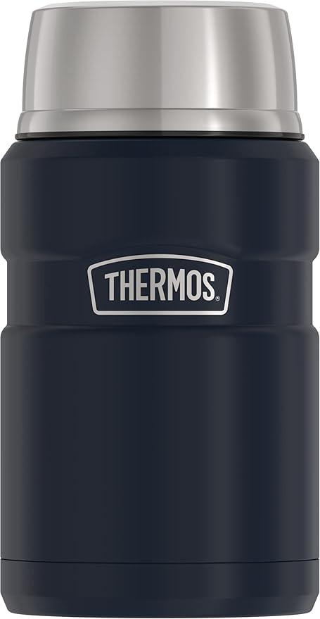 THERMOS Stainless King VacuumInsulated Food Jar, 24 Ounce, Midnight Blue