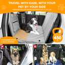 Dog Car Seat Cover for Back Seat, Hard Bottom Back Seat Extender for Dogs, Waterproof Car Hammock, Backseat Bed and Car Seat Protector, Nonslip Fit for Cars, SUVs, Trucks, 52 x 25 in, Gray