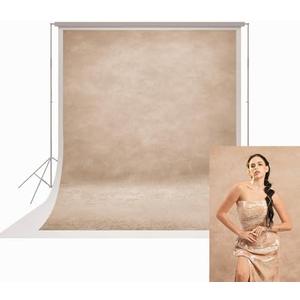UrcTepics 6x8ft Beige Abstract Textured Professional Photography Backdrop Fabric for Studio, Portraits, Headshot, Event.