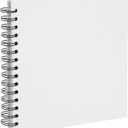 Paper Junkie 8x8 Inch Scrapbook Photo Album for Family Photos, Wedding Guest Book, Anniversary (40 Sheets) (White)