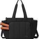 Chase Chic Pickleball Tote Bag for Women,Lightweight Puffer Quilted Pickle Ball Paddle Holder for Gym Sports (Black)