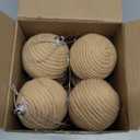 TWOWYHI 12PCS Christmas Ball Ornaments 2.36Inch Boho Hanging Balls Christmas Tree Decoration Hanging Ball for Xmas Tree Garlands Wreath Wedding Party Decorations Home Decor, Neutral