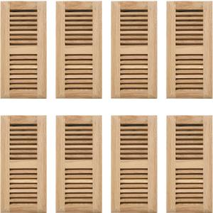 8Pcs Red Oak Hardwood Drop in Floor Register, 4X10 Inch, with Damper, High Output Air Flow, Unfinished