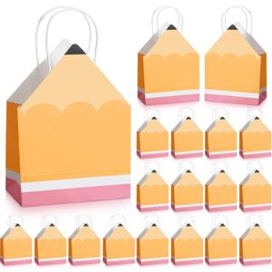 Small Gift Bags Pencil Shaped Teacher Bags Bulk with Handle Mini Candy Boxes Halloween Christmas Gift Bag for Classroom Decorations (15x8x21cm, 12 Pcs) Small Gift Bags Pencil Shaped Teacher Bags Bulk with Handle Mini Candy Boxes Halloween Christmas Gift Bag for Classroom Decorations (15x8x21cm, 12 Pcs)