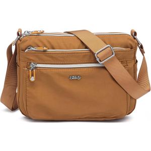 ETidy Casual Nylon Shoulder Bag For Women Waterproof Lightweight Crossbody Purse Hobo Bag (Yellow Upgrade)