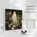 Ghosts Floral Wooden Sign - Ghost Wooden Box Sign, Horror Spooky Cute Ghost Decor, Daisy Decor, Halloween Decorations, 55 Inch