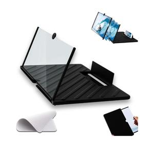 Screen Magnifier New Version, 20" HD Screen Magnifier for Cell Phone, Mobile Phone Magnifier Projector Screen, Foldable Phones Stand with Screen Amplifier, Compatible with All Phones (Black,20in)