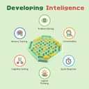 2 x Flip Chess Memory Game,52PCS Fruit Flip Board GameMemory Matching Game Flipping Chess Match Board Game Party Travel Desktop Puzzle Strategy Games for Kids and Adults