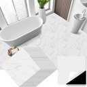 48 Pieces Vinyl Flooring Peel and Stick Floor Tile Stick on Floor Tile Self Adhesive Waterproof Bathroom 12 x 12 Inch for Bathroom Kitchen Bedroom Living Room(Brief)