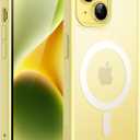 JETech Magnetic Case for iPhone 14 Plus 6.7-Inch Compatible with MagSafe, Translucent Matte Back Slim Shockproof Phone Cover (Yellow)