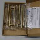 Ravinte 10 Pack 5 Inch Hole Center Solid Kitchen Cabinet Handles Champagne Bronze Dresser Pulls Cabinet Drawer Pulls for Kitchen Cupboard Hardware