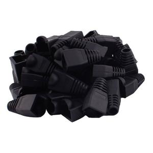 28 pcs RJ45 Strain Relief Boots Ethernet Network Connector Plug Cover Soft Plastic CAT6 CAT5 CAT5E CAT6a (Black) 30 Mini USB Connector