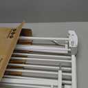 Regalo Safety 29-49" Easy Step Extra Wide Baby Gate for Doorways & Bottom of Stairs, Pressure Mounted Safety Gate with Door for Babies, Toddlers & Pets, White