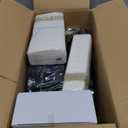 Supernal 350pcs Black Plastic Dinnerware Set - Black and Gold Plastic Plates, Gold Silverware Set, Wedding Party Plate, Cups for Birthday, Party, Wedding,Valentine's Day, Mother's Day and Easter