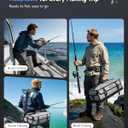 Large Fishing Tackle Bag for Soft Plastic Baits Storage, 20PCS Soft Bait Clear Storage Bag, Fishing Gear Organizer for Weights, Reels & Hooks, 900D Waterproof Oxford Fabric, Grey