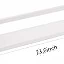 Fixwal Nursery Book Shelves, 23.6 Inch Floating Bookshelf for Wall, Set of 3, Nursery Decor, Solid Wood Wall Mounted Shelves for Books, Toys and Decor Storage (White), 23.6in*4.5in*3.93in