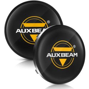 Auxbeam C4 Series 4 Inch Black Protective Light Covers, Round Offroad LED Pods Lens Cap, On Road & Off Road, Polycarbonate Plastic, Snap-On Design, 2 Packs