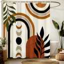 Shower Curtain for Bathroom Stall Boho Modern Cute Aesthetic Decorative Girly Waterproof Unique Art Boho Girls Chic Print Design Teen Pretty Women Cortinas de Bao Bathtub 72 x72 Inch