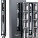 Mini Electric Screwdriver Set, 52 in 1 Precision Electric Screwdriver Cordless with 48 Magnetic Bits, Power Screwdriver Repair Tool Kit with Tweezers and Pry Bar, for Laptop Phone Electronics Repair