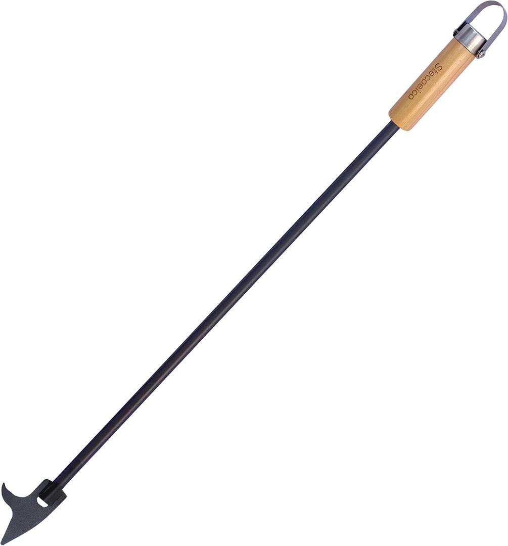 Fire Poker Fireplace Poker, 47 Inches Extra Long Sturdy Fire Pit Fireplace Poker. One Piece. Excellent Workmanship Campfire Poker, Hollow Core for Air Blowing Fire Poker.