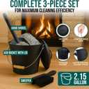 Smedley & York Black Ash Bucket with Lid, 2.15 Gallon