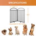 SNUOWU 2 Panels Full Matel Freestanding Dog Gates, 48" Extra Wide 36" Tall Free Standing Dog Pet Gate for Indoor & Outdoor. Foldable Pet Fences for Doorways, House, Stairs, Porch, Deck, Yard, 2 Panels48"W*36H"