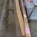 Zinus Queen Maya Upholstered Bed Frame with Asymmetric Headboard, Durable Wooden Slats, Sturdy Framework, Noise Free Sleep, No Box Spring Needed, Easy Assembly, Eco Friendly Packaging, Dark Grey